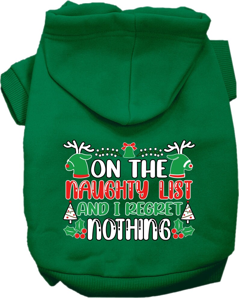 As You Wish Apparel – "On The Naughty List And I Regret Nothing" Christmas Pet Hoodie