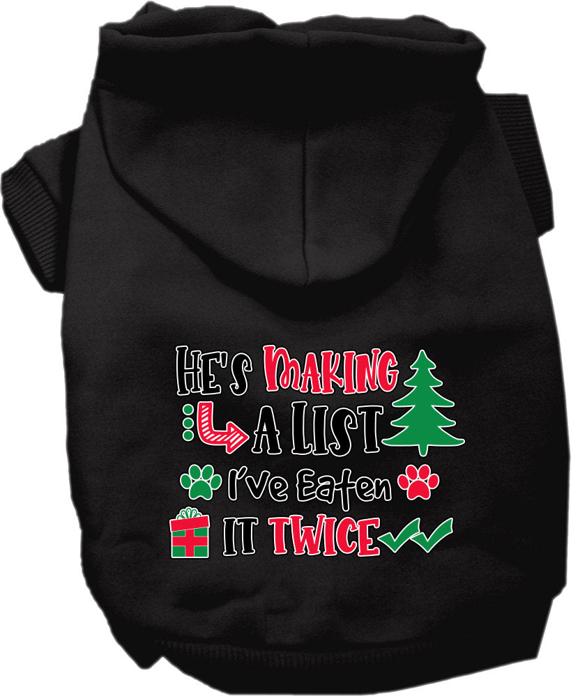 As You Wish Apparel – "Hes Making A List, Ive Eaten It Twice" Christmas Pet Hoodie