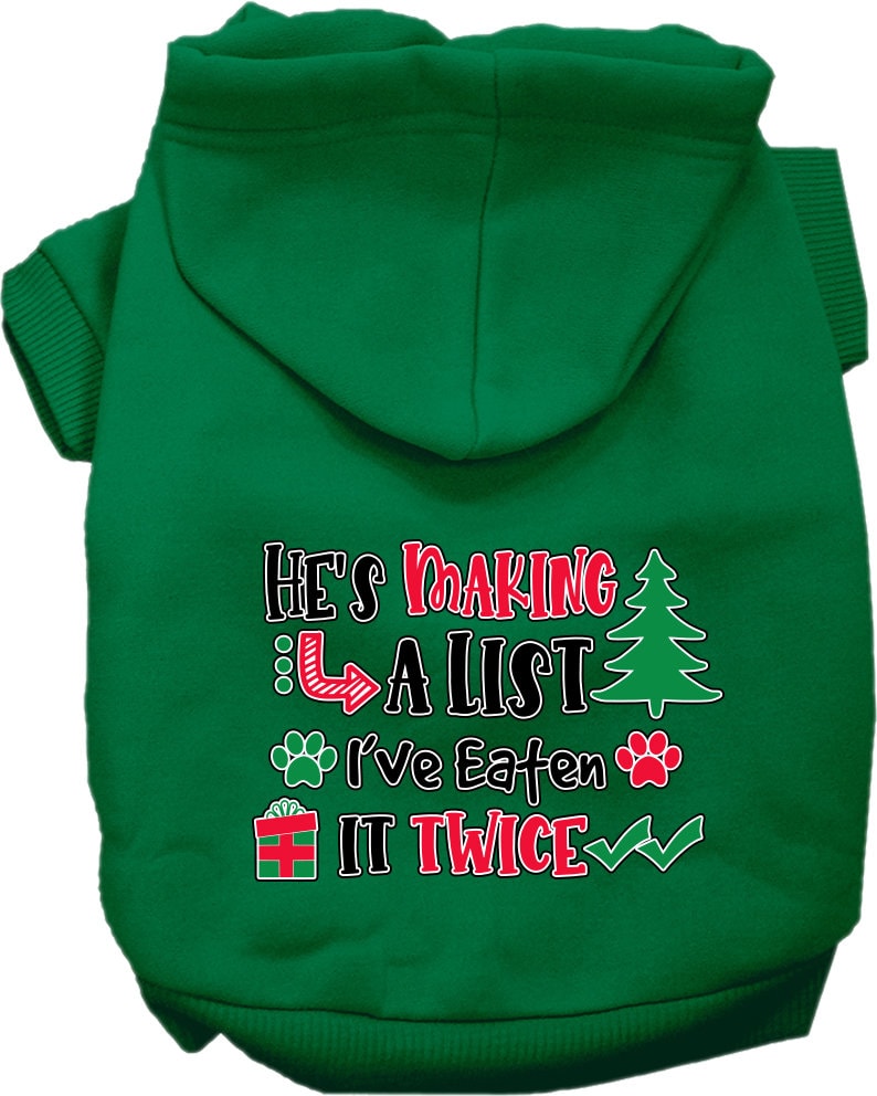 As You Wish Apparel – "Hes Making A List, Ive Eaten It Twice" Christmas Pet Hoodie