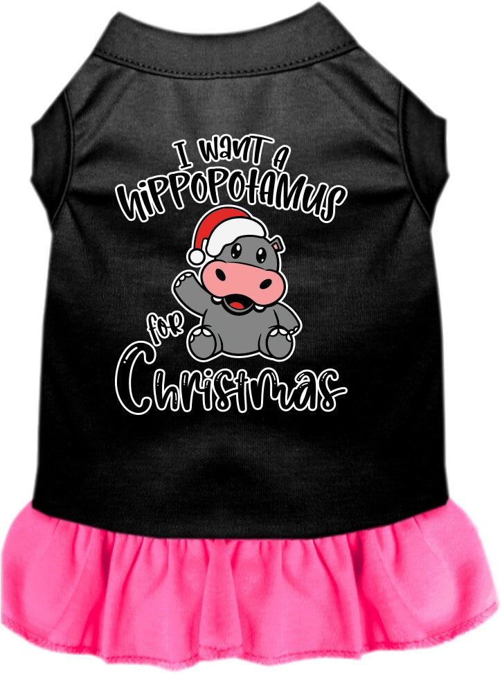 As You Wish Apparel – "I Want A Hippopotamus For Christmas" Pet Dress