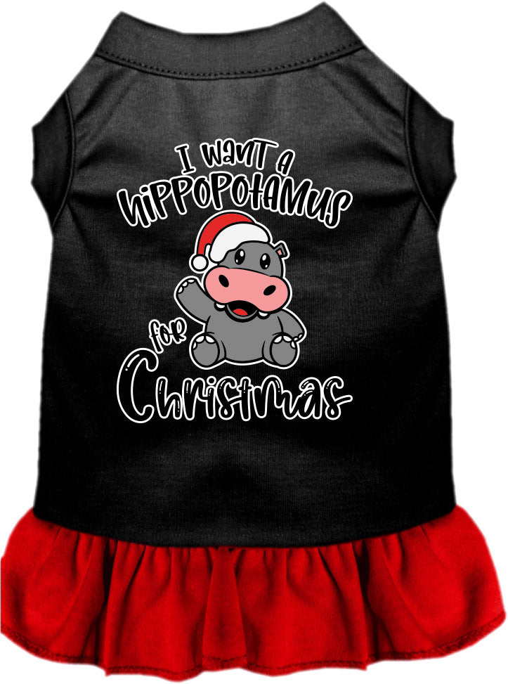 As You Wish Apparel – "I Want A Hippopotamus For Christmas" Pet Dress