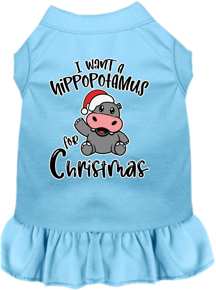 As You Wish Apparel – "I Want A Hippopotamus For Christmas" Pet Dress