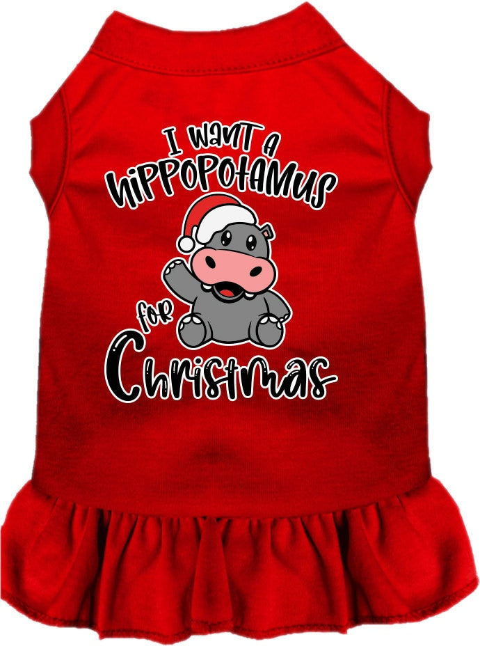 As You Wish Apparel – "I Want A Hippopotamus For Christmas" Pet Dress