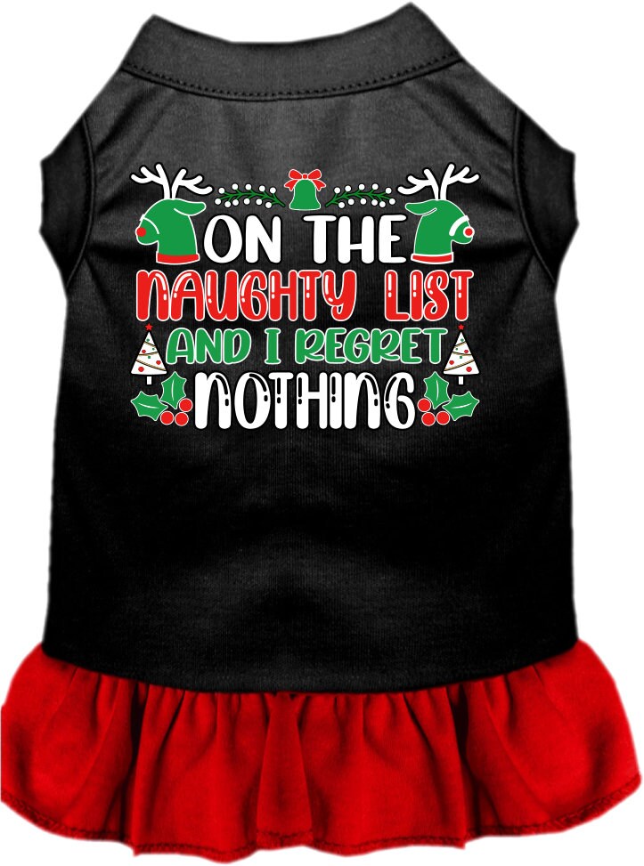 As You Wish Apparel – "On The Naughty List And I Regret Nothing" Christmas Pet Dress