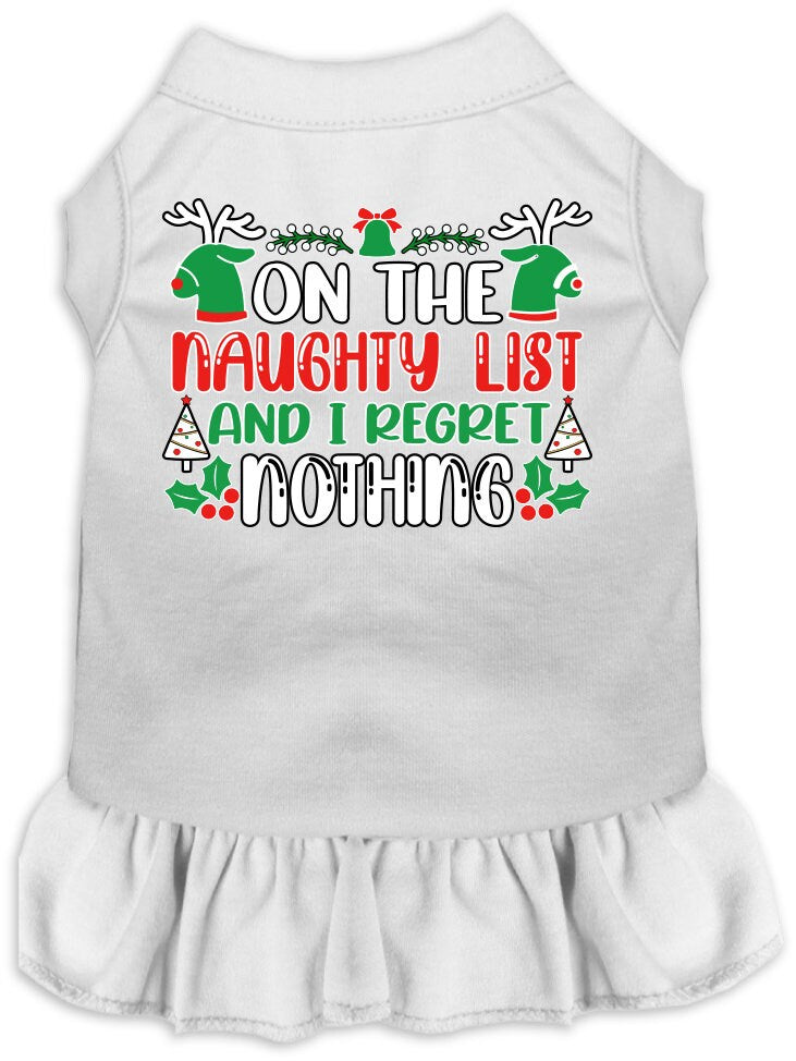 As You Wish Apparel – "On The Naughty List And I Regret Nothing" Christmas Pet Dress