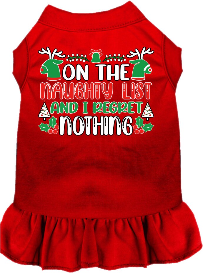 As You Wish Apparel – "On The Naughty List And I Regret Nothing" Christmas Pet Dress