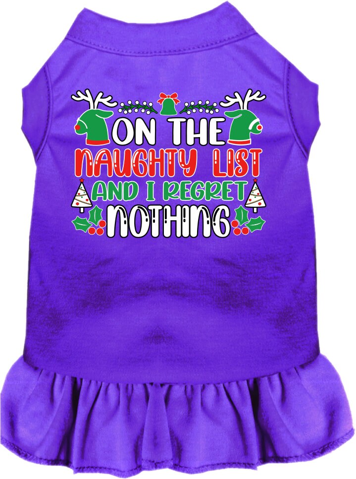As You Wish Apparel – "On The Naughty List And I Regret Nothing" Christmas Pet Dress