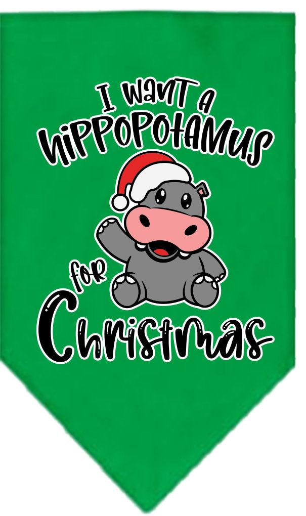 As You Wish Apparel – "I Want A Hippopotamus For Christmas" Pet Bandana