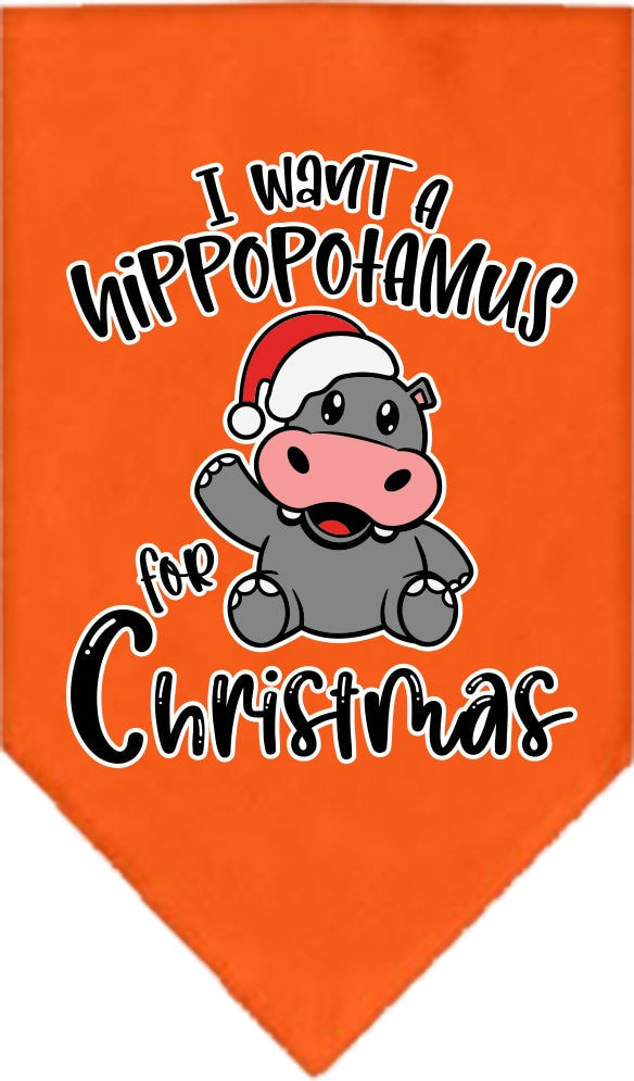 As You Wish Apparel – "I Want A Hippopotamus For Christmas" Pet Bandana