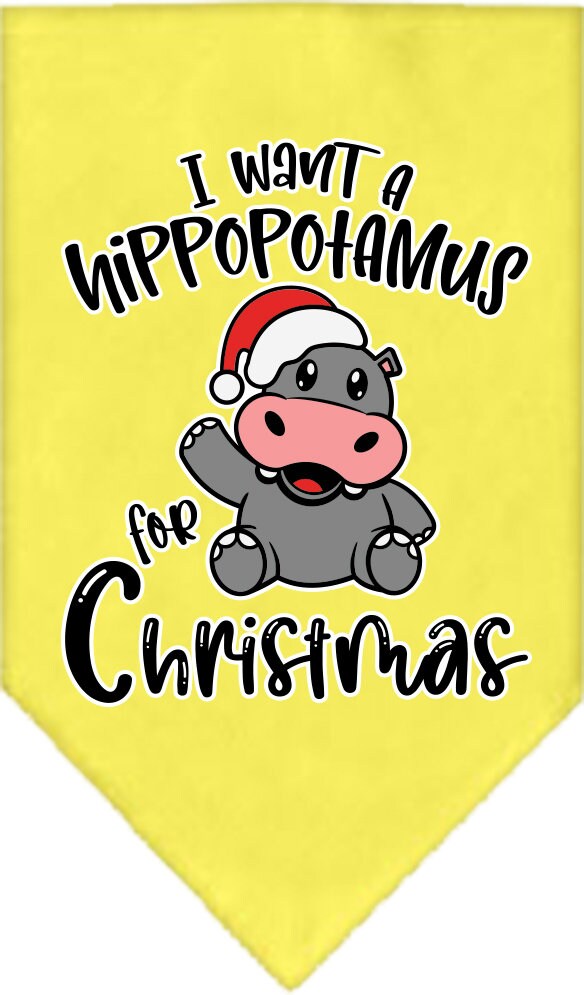 As You Wish Apparel – "I Want A Hippopotamus For Christmas" Pet Bandana