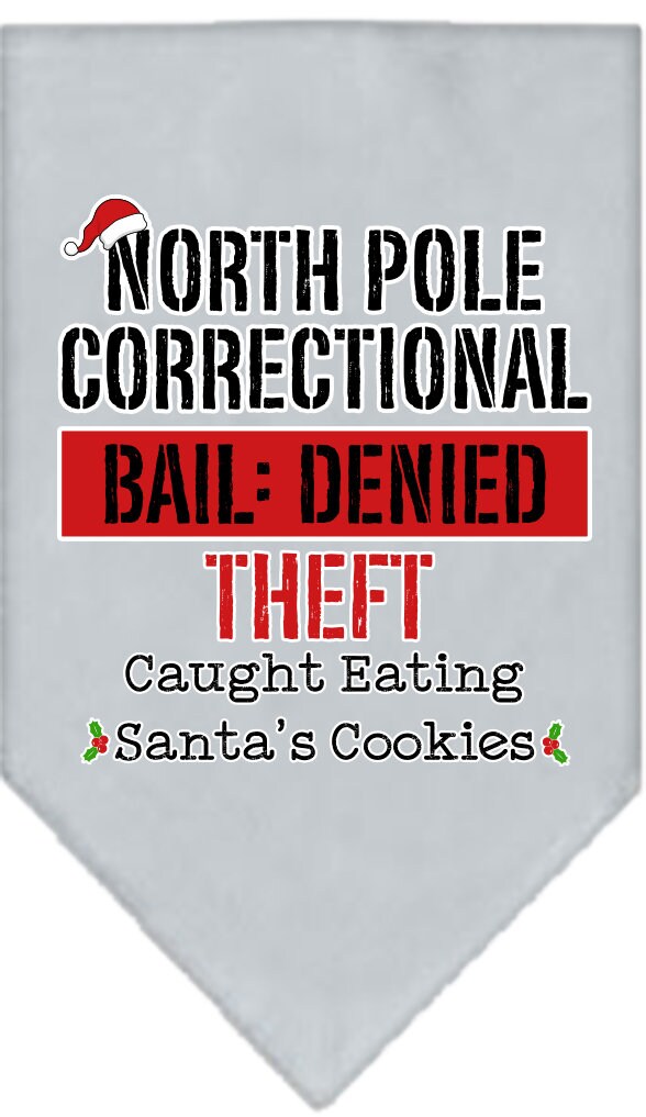 As You Wish Apparel – "North Pole Correctional" Christmas Pet Bandana