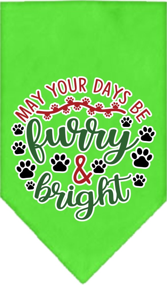 As You Wish Apparel – "Furry & Bright" Christmas Pet Bandana