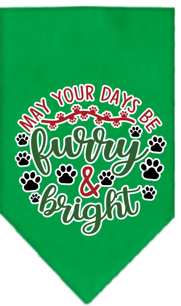 As You Wish Apparel – "Furry & Bright" Christmas Pet Bandana