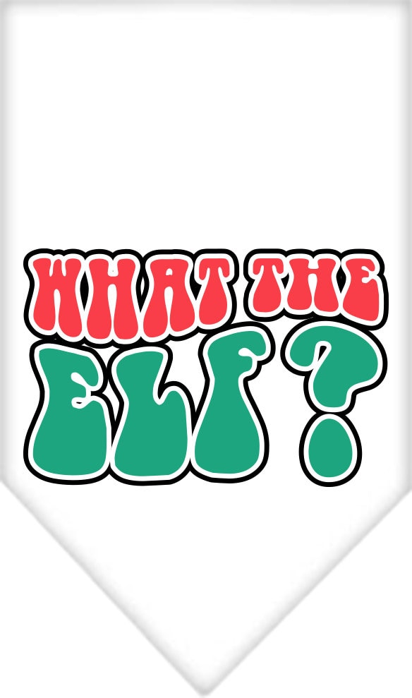 As You Wish Apparel – "What The Elf" Christmas Pet Bandana
