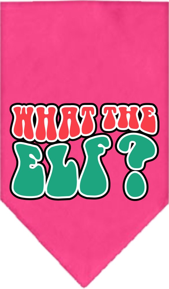 As You Wish Apparel – "What The Elf" Christmas Pet Bandana