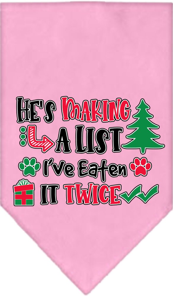 As You Wish Apparel – "Hes Making A List, Ive Eaten It Twice" Christmas Pet Bandana