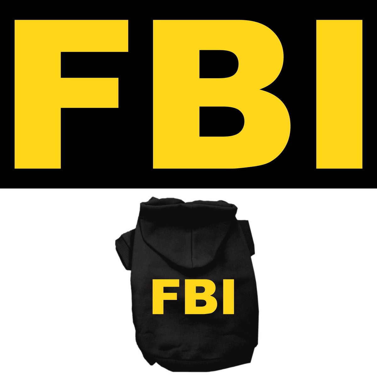 As You Wish Apparel FBI costume Halloween pet hoodie