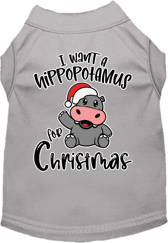 As You Wish Apparel – "I Want A Hippopotamus For Christmas" Pet Shirt