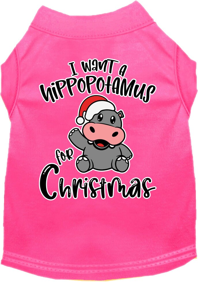 As You Wish Apparel – "I Want A Hippopotamus For Christmas" Pet Shirt
