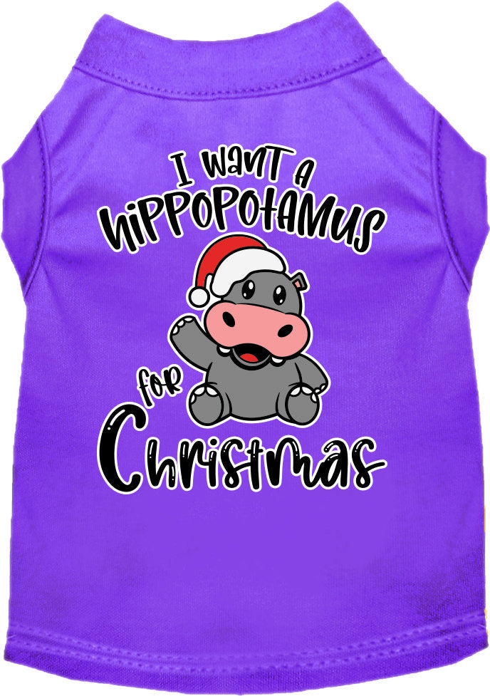 As You Wish Apparel – "I Want A Hippopotamus For Christmas" Pet Shirt