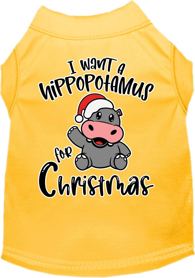 As You Wish Apparel – "I Want A Hippopotamus For Christmas" Pet Shirt