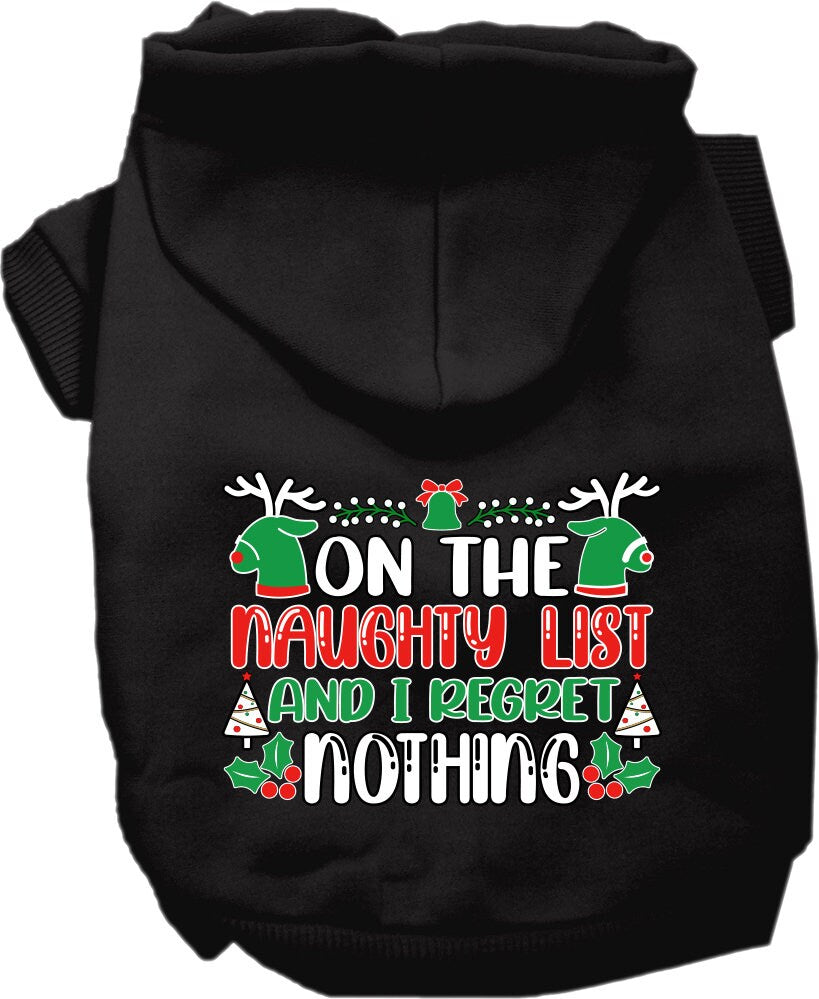 As You Wish Apparel – "On The Naughty List And I Regret Nothing" Christmas Pet Hoodie