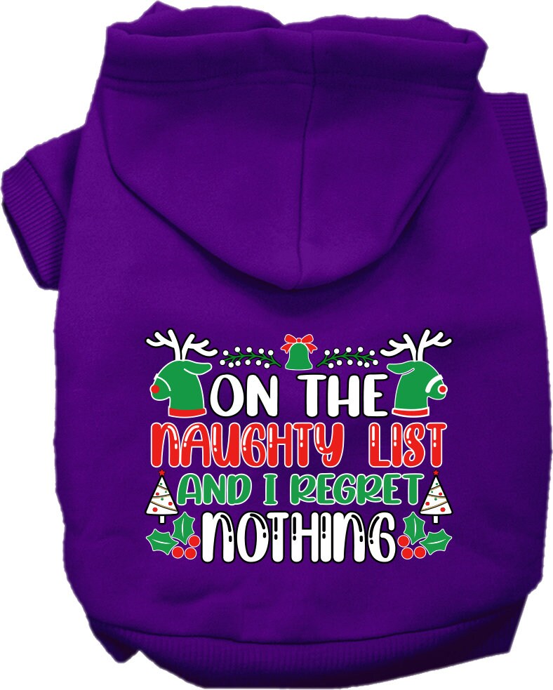 As You Wish Apparel – "On The Naughty List And I Regret Nothing" Christmas Pet Hoodie