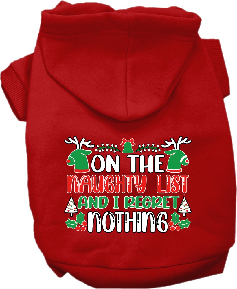 As You Wish Apparel – "On The Naughty List And I Regret Nothing" Christmas Pet Hoodie