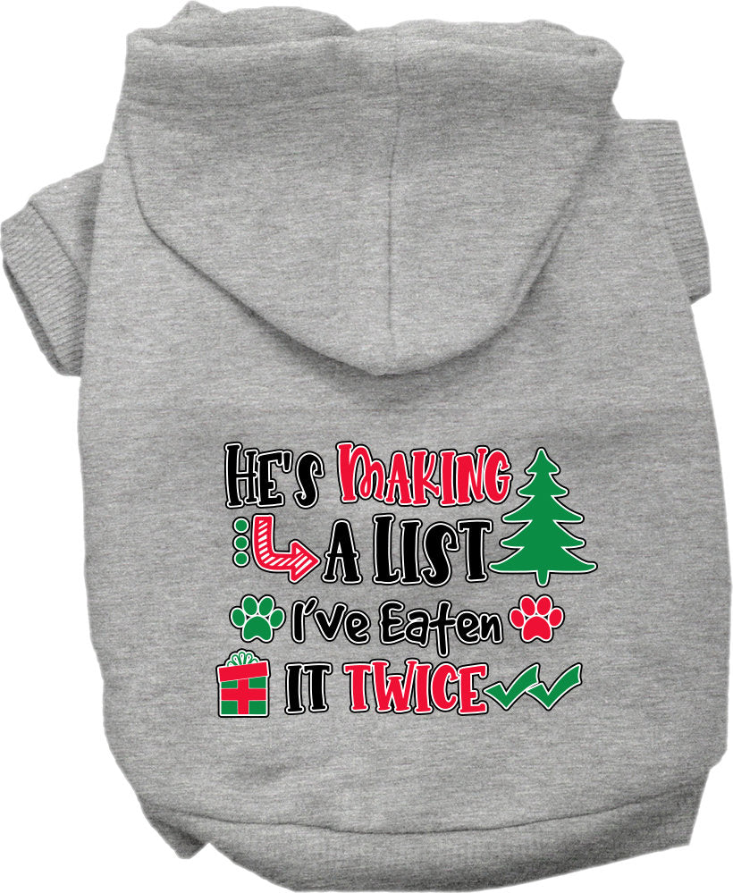As You Wish Apparel – "Hes Making A List, Ive Eaten It Twice" Christmas Pet Hoodie