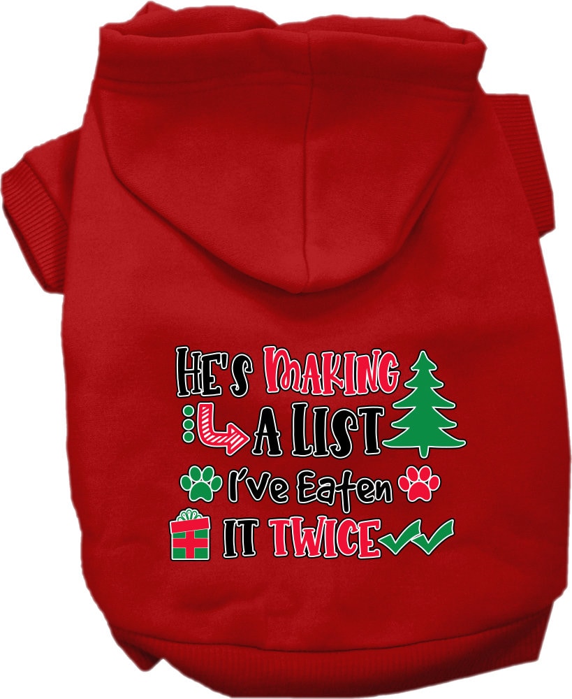 As You Wish Apparel – "Hes Making A List, Ive Eaten It Twice" Christmas Pet Hoodie