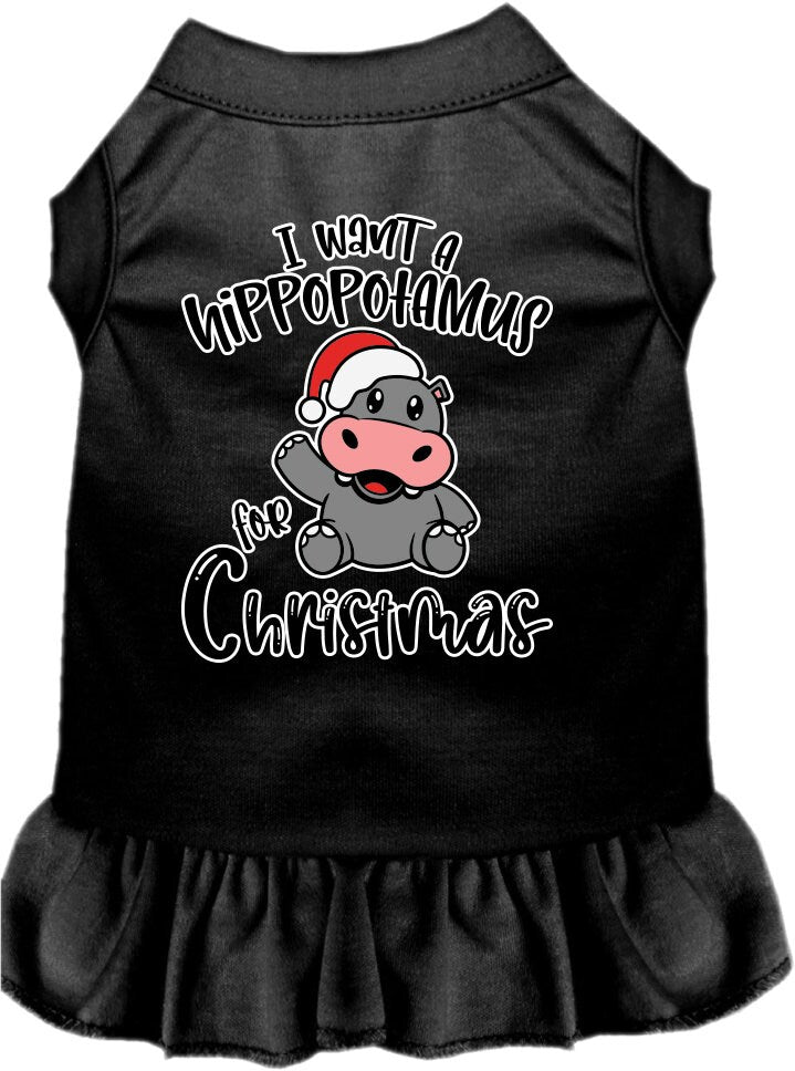 As You Wish Apparel – "I Want A Hippopotamus For Christmas" Pet Dress