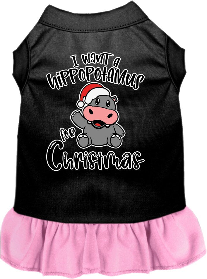 As You Wish Apparel – "I Want A Hippopotamus For Christmas" Pet Dress
