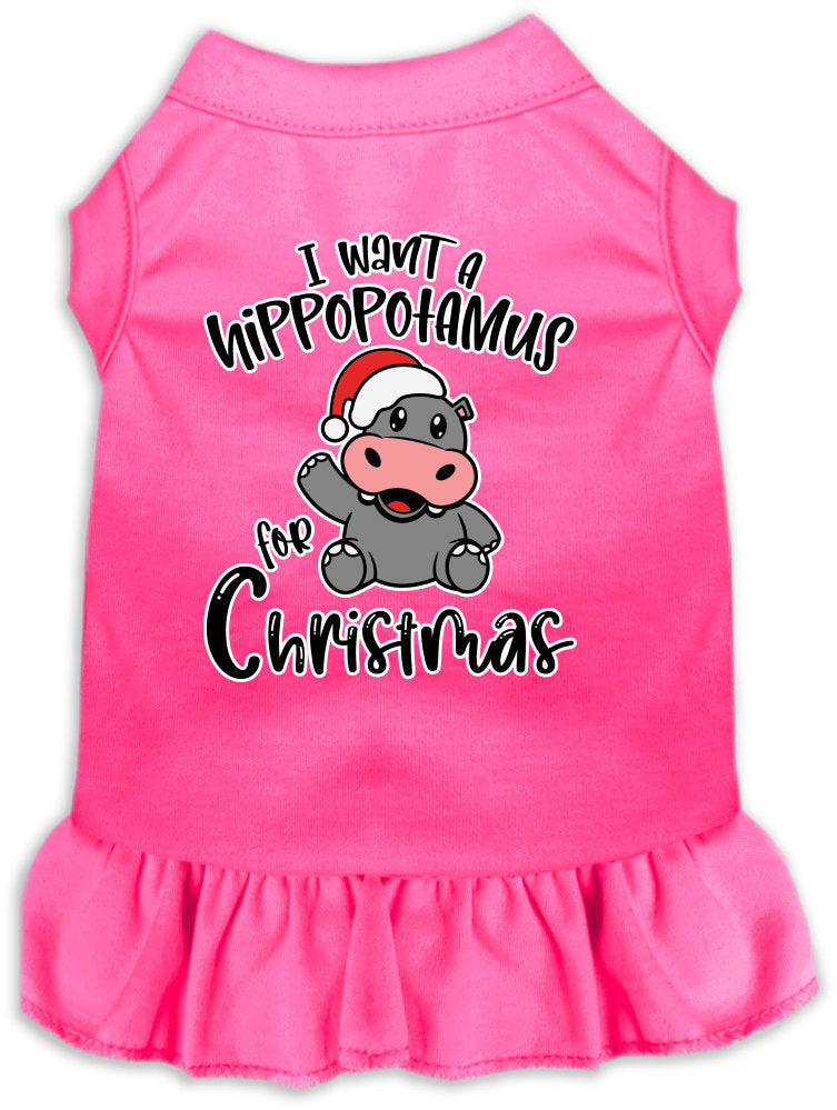 As You Wish Apparel – "I Want A Hippopotamus For Christmas" Pet Dress