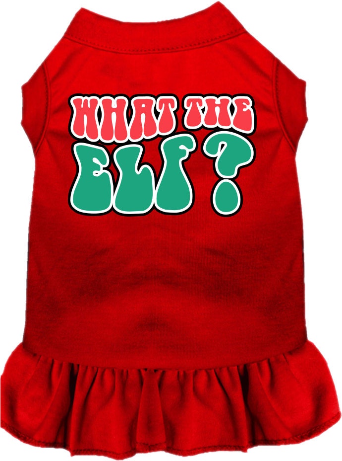 As You Wish Apparel – "What The Elf" Christmas Pet Dress