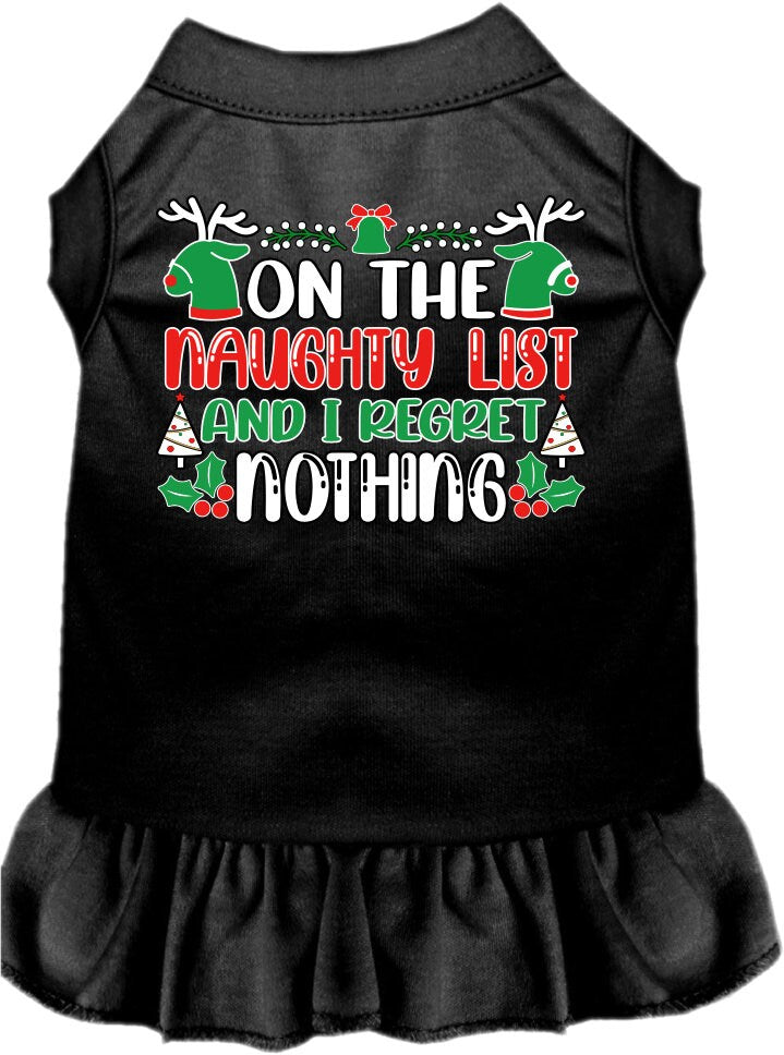 As You Wish Apparel – "On The Naughty List And I Regret Nothing" Christmas Pet Dress
