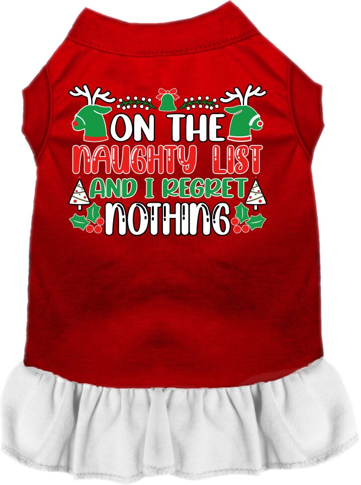 As You Wish Apparel – "On The Naughty List And I Regret Nothing" Christmas Pet Dress