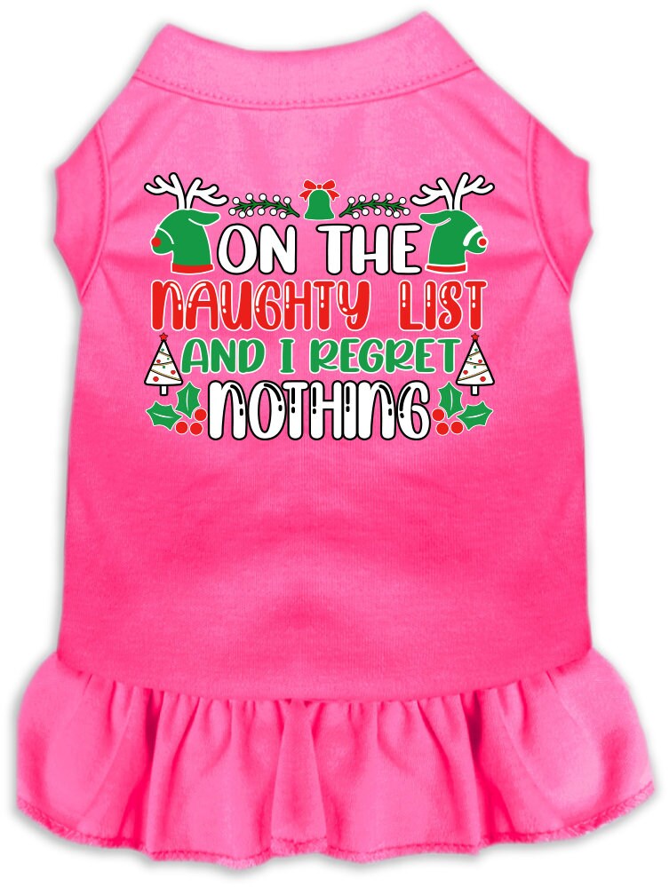 As You Wish Apparel – "On The Naughty List And I Regret Nothing" Christmas Pet Dress