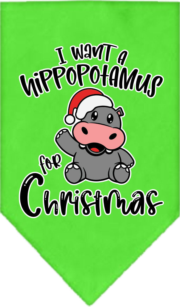 As You Wish Apparel – "I Want A Hippopotamus For Christmas" Pet Bandana