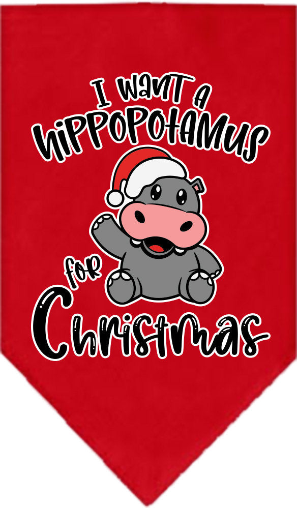 As You Wish Apparel – "I Want A Hippopotamus For Christmas" Pet Bandana