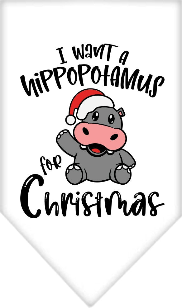 As You Wish Apparel – "I Want A Hippopotamus For Christmas" Pet Bandana