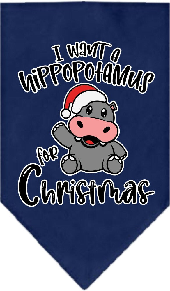 As You Wish Apparel – "I Want A Hippopotamus For Christmas" Pet Bandana