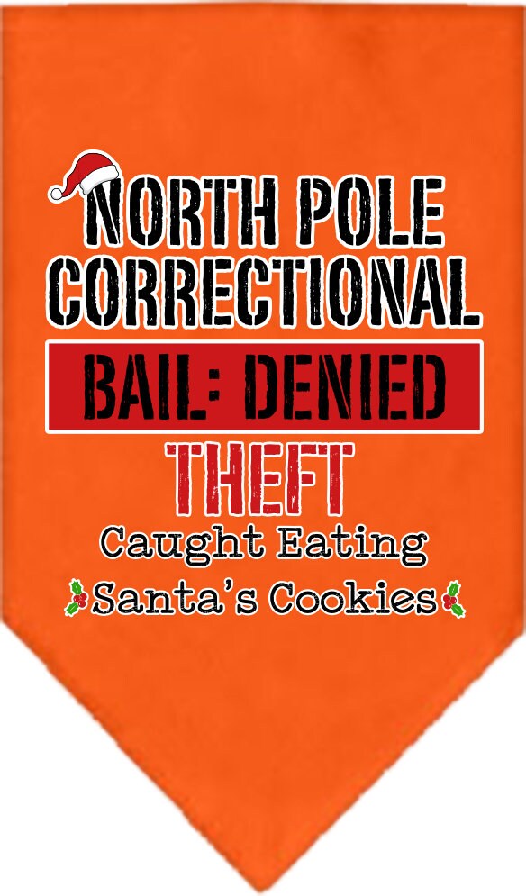 As You Wish Apparel – "North Pole Correctional" Christmas Pet Bandana