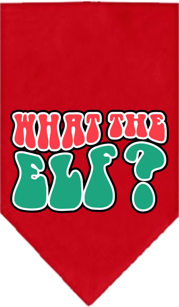 As You Wish Apparel – "What The Elf" Christmas Pet Bandana