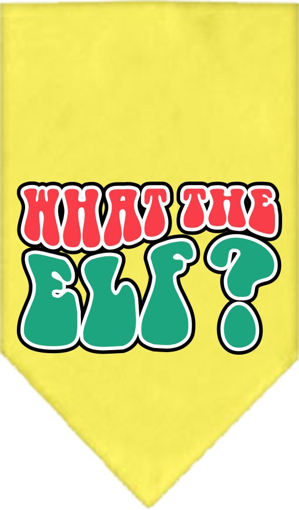 As You Wish Apparel – "What The Elf" Christmas Pet Bandana