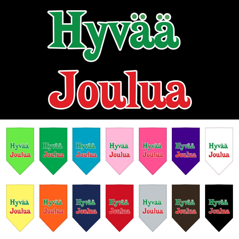 As You Wish Apparel – "Hyvää Joulua" Christmas Pet Bandana