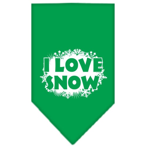 As You Wish Apparel – "I Love Snow" Christmas Pet Bandana