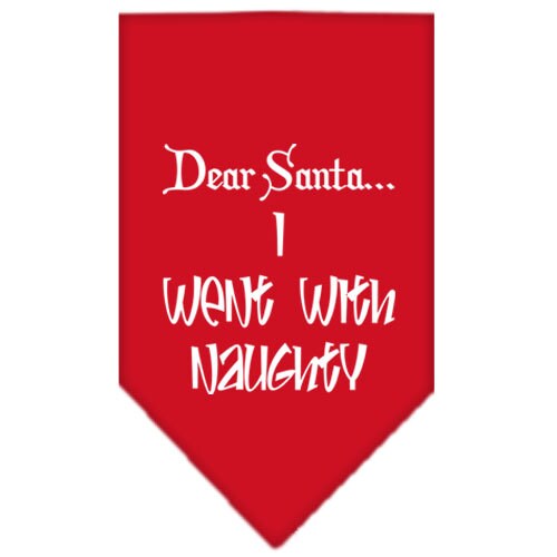As You Wish Apparel – "Dear Santa... I Went With Naughty" Christmas Pet Bandana