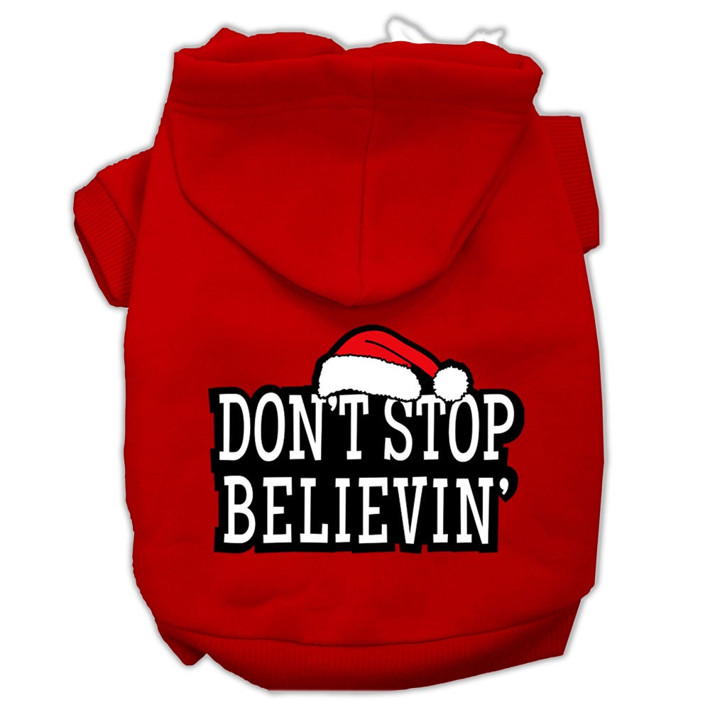 As You Wish Apparel – "Dont Stop Believin" Christmas Pet Hoodie