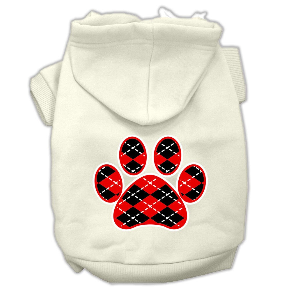 As You Wish Apparel – Red Argyle Paw Pet Hoodie
