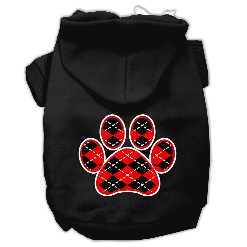 As You Wish Apparel – Red Argyle Paw Pet Hoodie